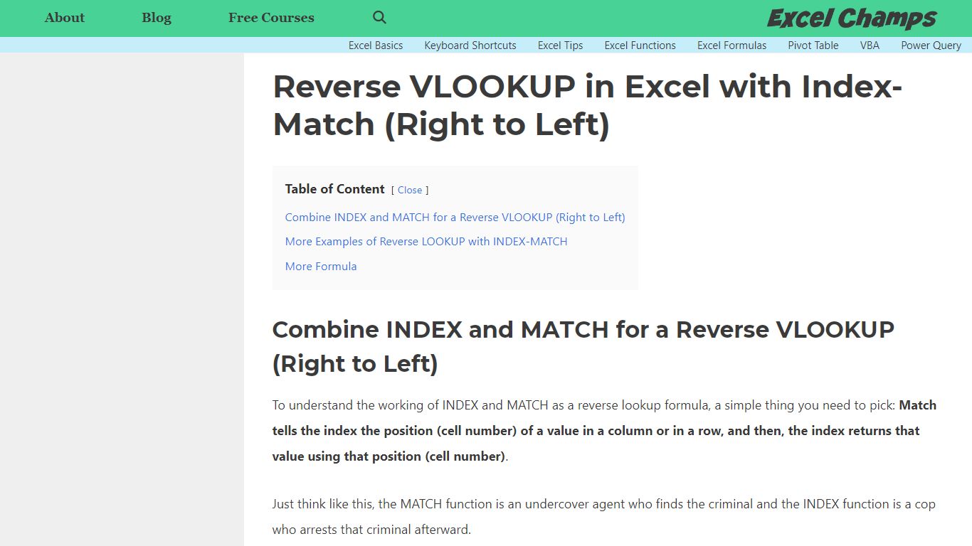 Reverse/Backward VLOOKUP in Excel (Right to Left) + Examples